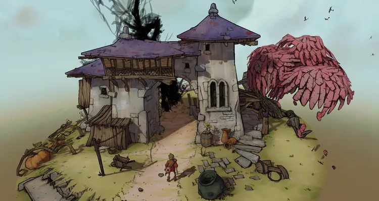 Village scene with outlines in glTF from Sketchfab ( http://sketchfab-com-s.njmu.s5.bt8.net/3d-models/ftm-0970f30574d047b1976ba0aa6f2ef855 by Luis Fernandez )