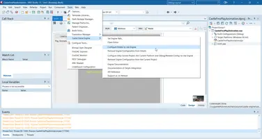 Castle Game Engine menu in Delphi IDE