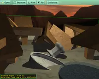 The same fountain level model, with shadow volumes. After some interactive fun with moving/rotating stuff around :)